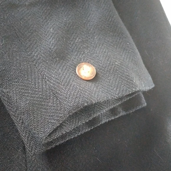 Land's End Women's Black Wool Woven Blazer 12 - Picture 10 of 11